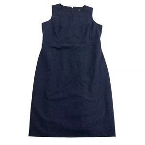 Ann Taylor Factory A-Line Dress Petite’s 8P Blue Sleeveless Lined Knee Length